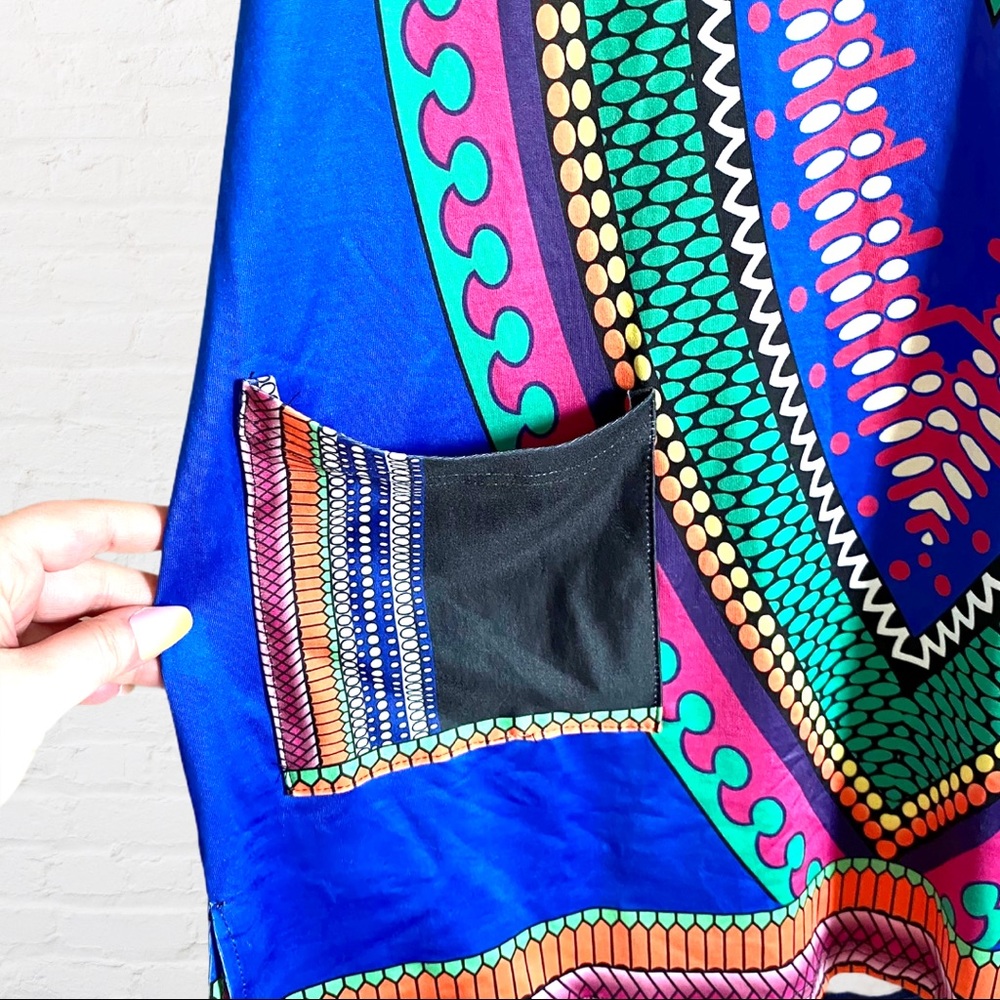FUTURINO BOHO STYLE MINI DRESS WITH FRONT POCKETS - Picture 9 of 12
